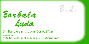 borbala luda business card